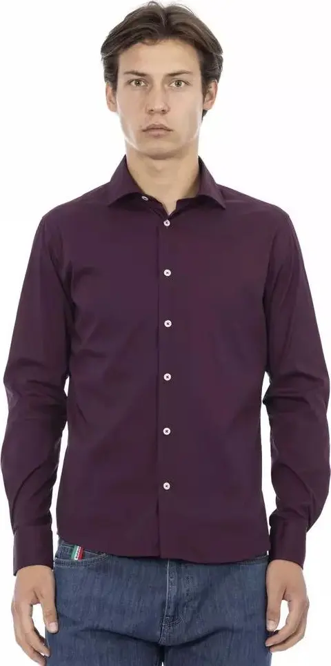 Bordeaux Cotton Dress Shirt