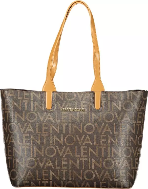 Brown Polyurethane Women's Bag
