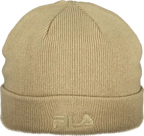 Beige Polyacrylic Men Cap