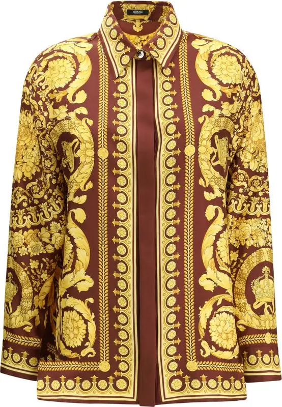 Bordeaux Silk Pattern Shirt