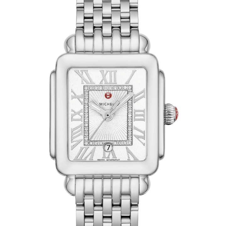 Michele Deco Madison Mid Stainless Steel Diamond Dial Watch- MWW06G000012
