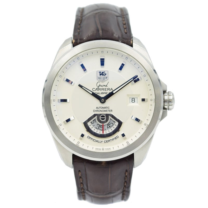 SOLD - Tag Heuer Grand Carrera WAV511B Silver Dial on Leather - 40mm