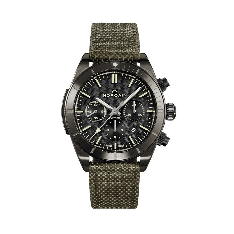 Norqain Adventure Sport Chrono 44mm DLC Khaki Nordura- N1200.19B01.B01.F03
