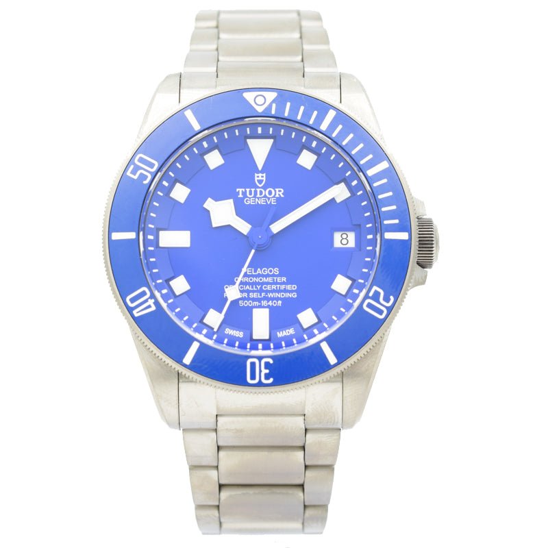 SOLD - Tudor Pelagos 25600TB Titanium with Blue Dial and Bezel - 42mm