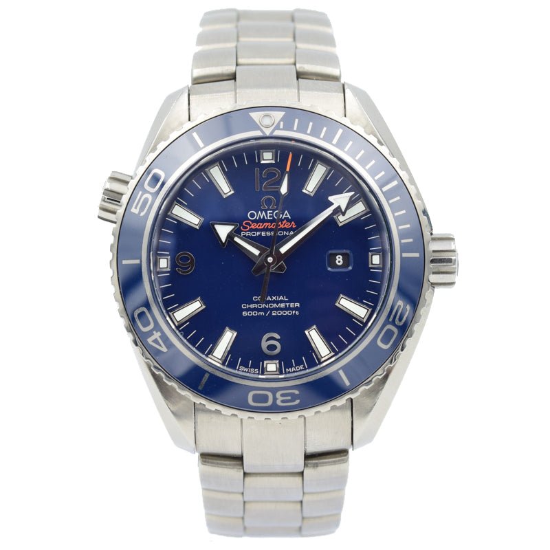 SOLD - Omega Planet Ocean 232.90.38.20.03.001 Blue Dial Titanium - 37.5mm Seamaster