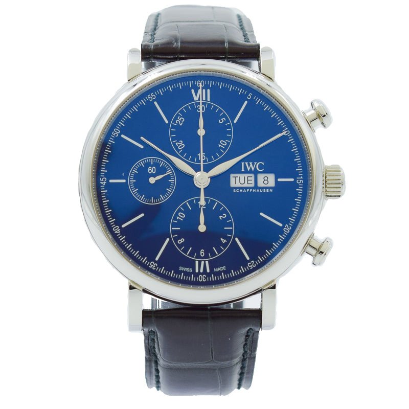 SOLD 03/2020 - IWC Portofino Chronograph IW391023 - 150 Years Ltd. Edition Blue Dial - 42mm