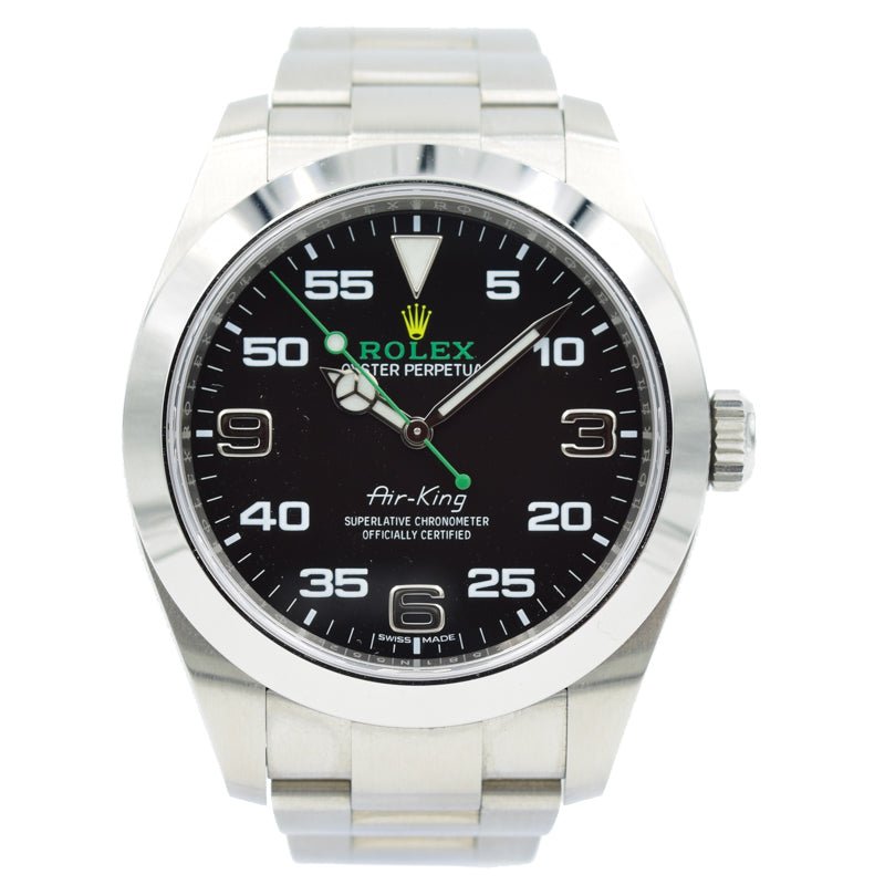 SOLD - Rolex Airking 116900 Black Dial Stainless Steel on Bracelet - 40mm