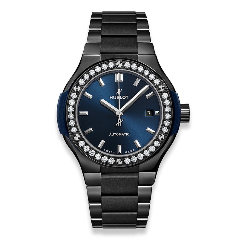 Hublot Classic Fusion Ceramic Blue Bracelet Diamonds - 585.CM.7170.CM.1204