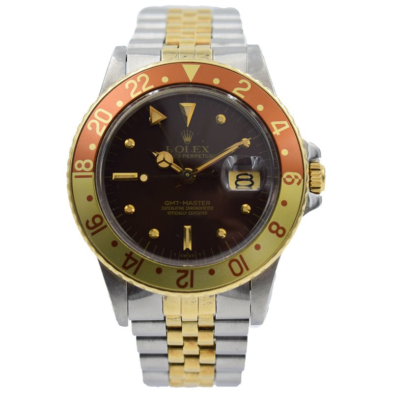 SOLD 12/2019 - Vintage Rolex GMT-Master - 16753 - Rootbeer w. Two-Tone Bracelet - 40mm