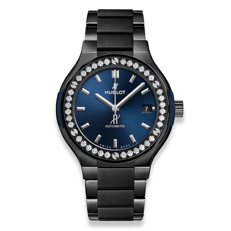 Hublot Classic Fusion Ceramic Blue Bracelet Diamonds - 568.CM.7170.CM.1204