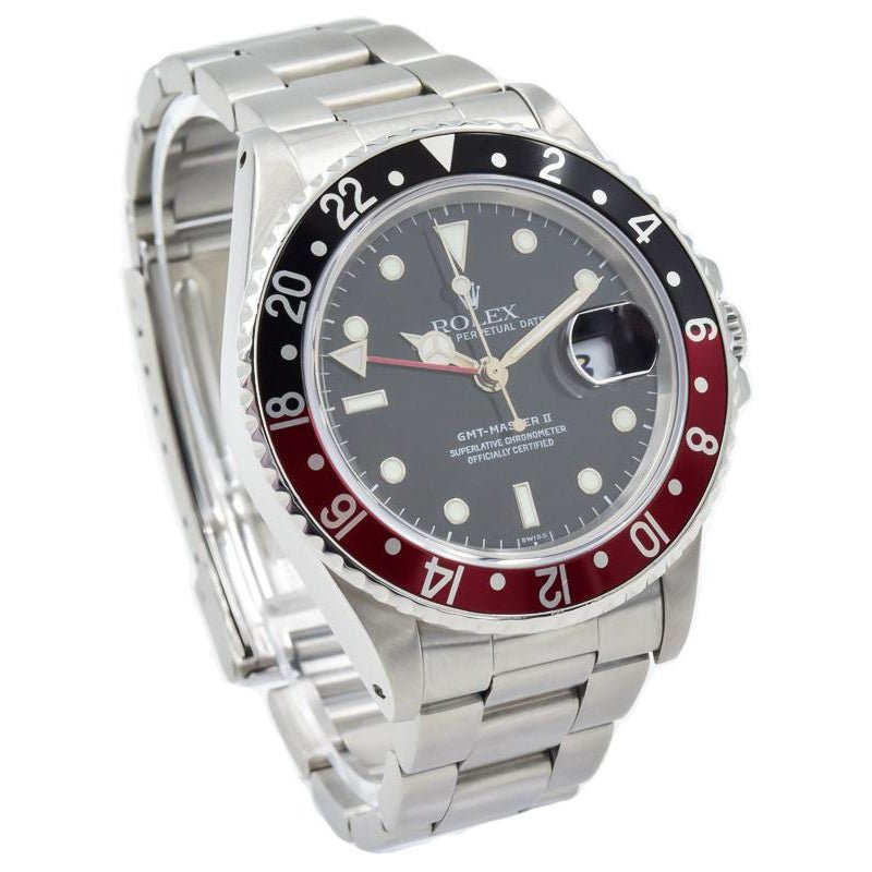 SOLD 04/2019 - Vintage Rolex GMT-Master II - 16760 - Fat Lady" with Black/Red "Coke" Bezel"