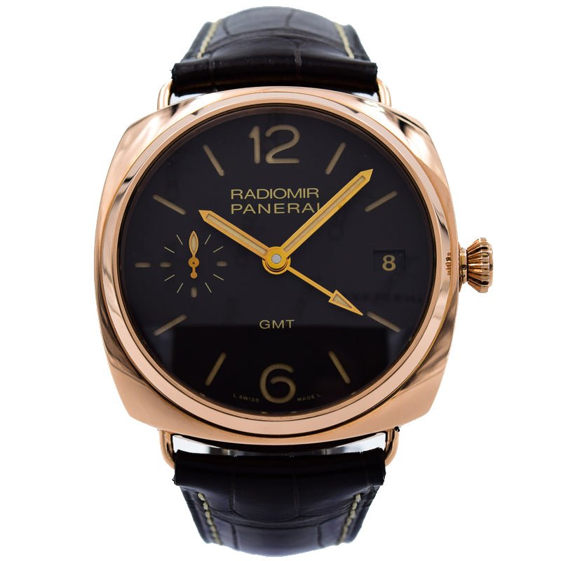 SOLD 12/2019 - Panerai Radiomir GMT - PAM421 - 18k Rose Gold Case Limited Edition - 47mm