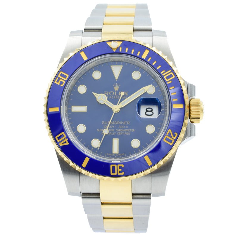 SOLD - Rolex Submariner 116613LB Two-Tone Blue Dial - 40mm