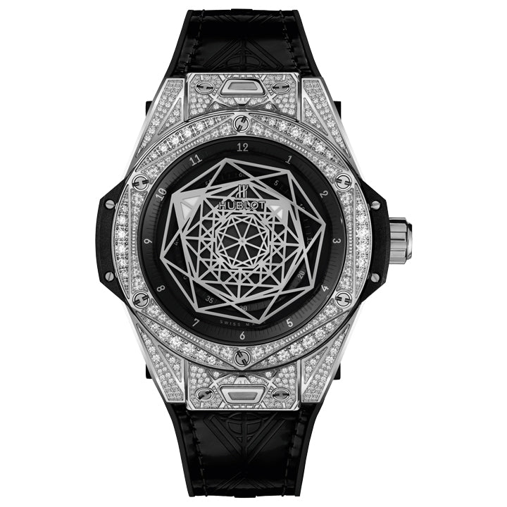 Hublot Big Bang Sang Bleu Steel Pave - 465.SS.1117.VR.1704.MXM18