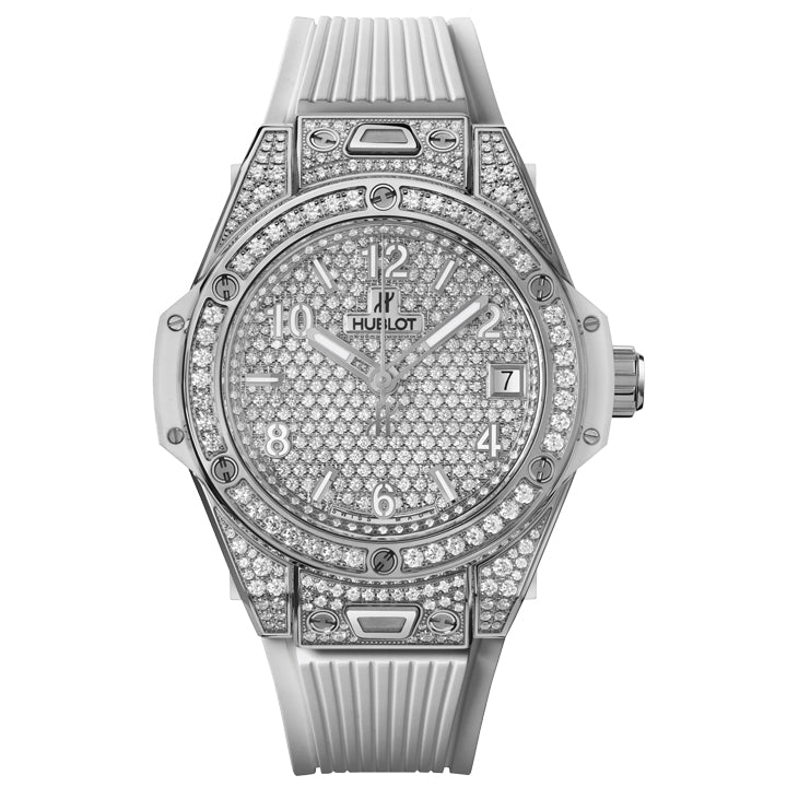 Hublot Big Bang One Click Steel White Full Pave - 465.SE.9010.RW.1604