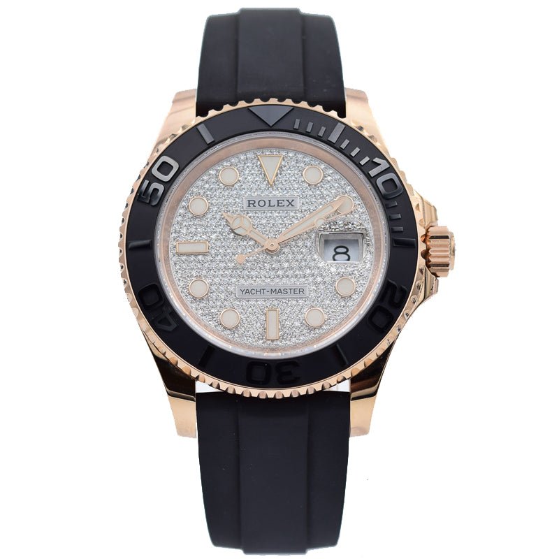 SOLD 12/2019 - Rolex Yacht-Master 40mm 116655 - 18k Rose Gold Case with Diamond Pave Dial
