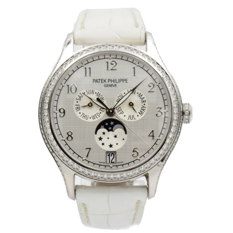 SOLD - Patek Philippe Annual Calendar 4947G Silver Satin Finished Dial - 38mm