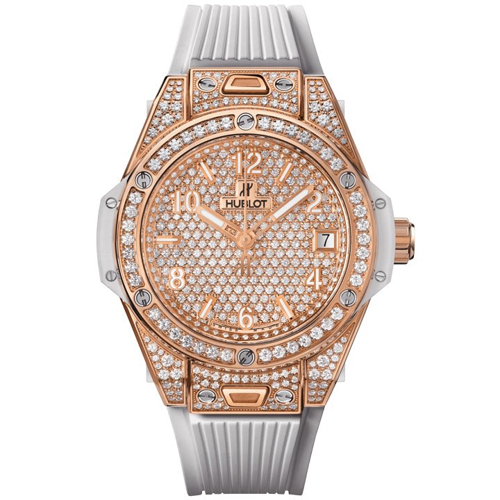 Hublot Big Bang One Click King Gold White Full Pave - 465.OE.9010.RW.1604