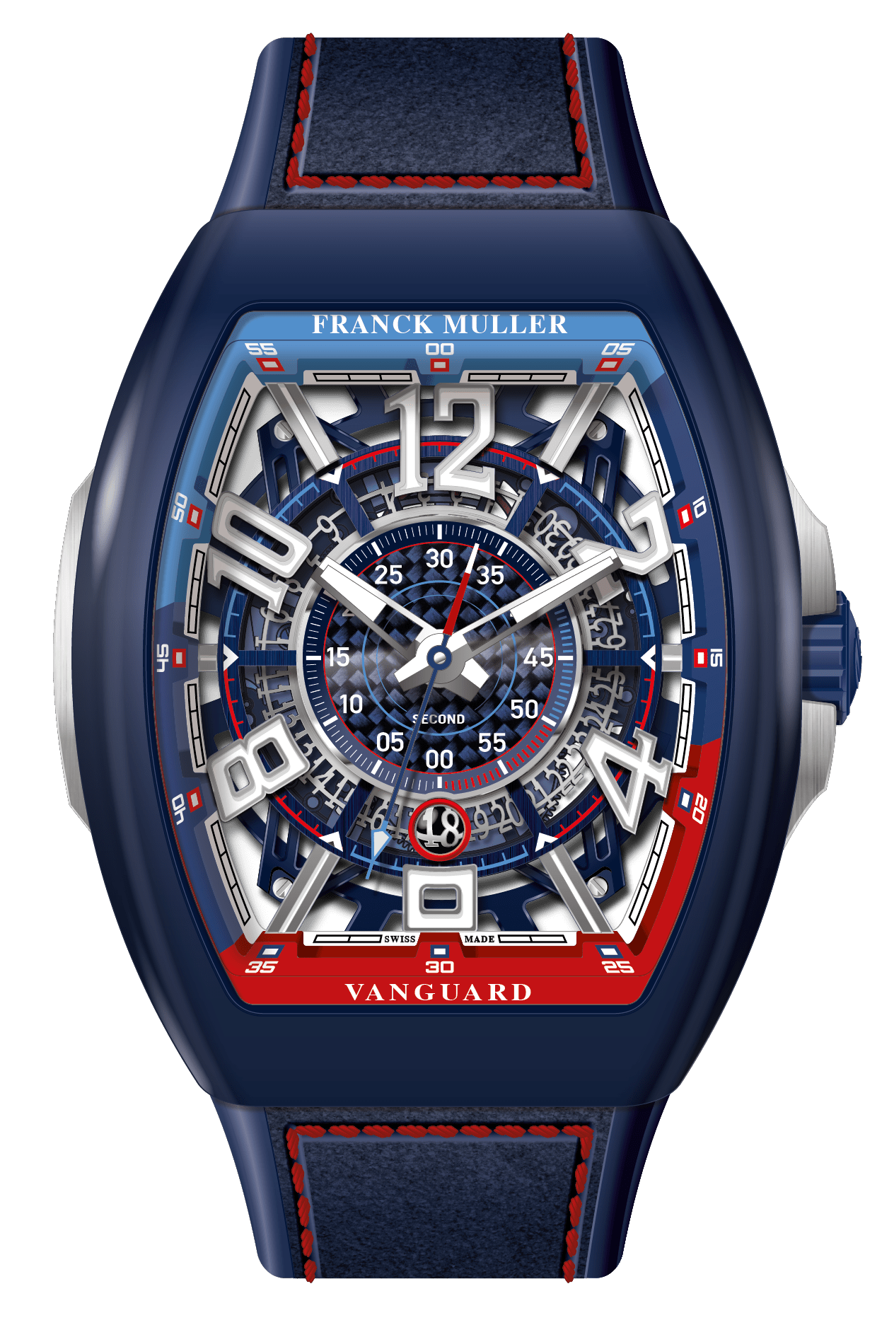 Franck Muller Blue Titanium Bill Auberlen "Race to 61" Limited Edition- V 45 SCDT SQT RCG BA MTBL