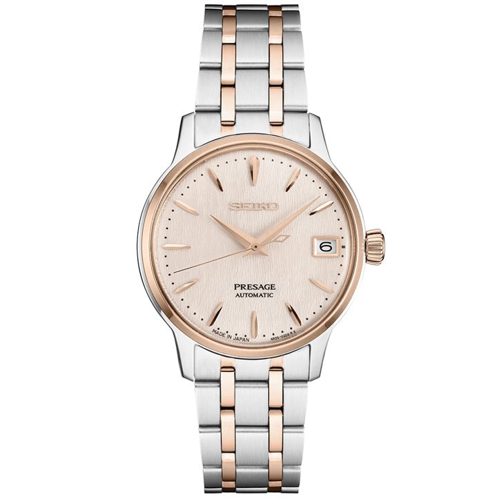 Seiko Presage Rose Gold Automatic Watch - SRPF54