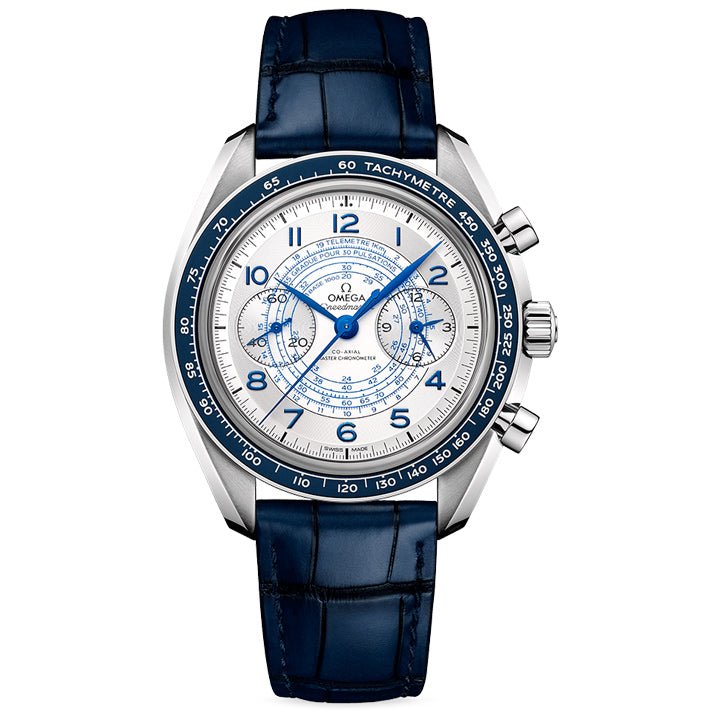 Omega Speedmaster Chronoscope on Blue Leather Strap - 329.33.43.51.02.001