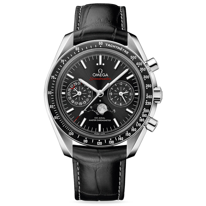 Omega Moonphase Co-Axial Master Chronometer Steel on Leather Strap - 304.33.44.52.01.001