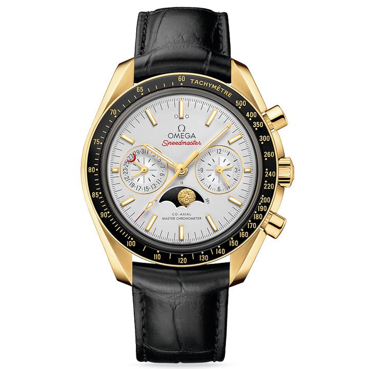 Omega Moonphase Co-Axial Master Chronometer Yellow Gold on Leather Strap - 304.63.44.52.02.001