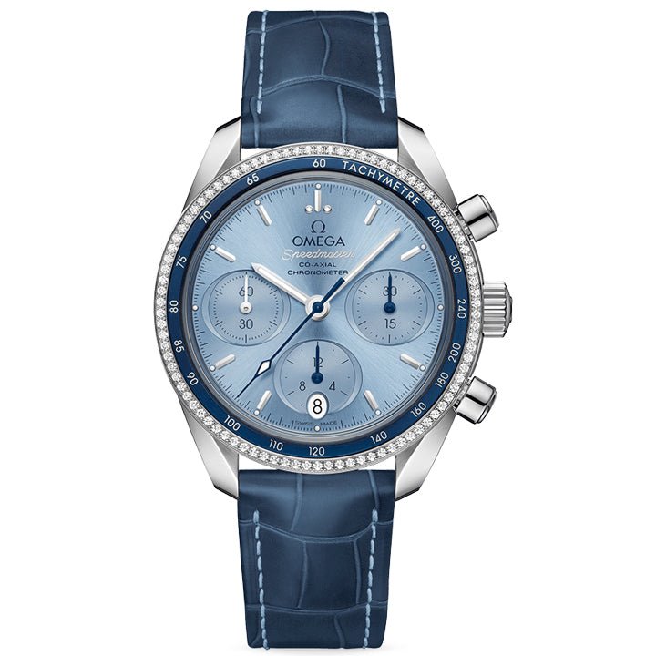 Omega Speedmaster 38 Co-Axial Chronometer Chronograph Steel on Leather Strap - 324.38.38.50.03.001