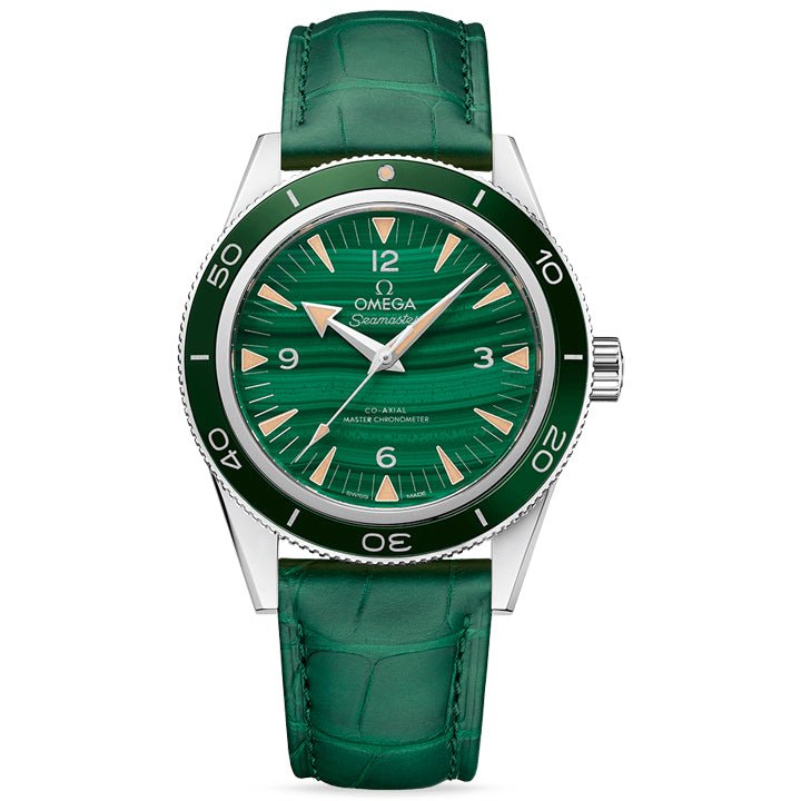 Omega Seamaster 300 Co-Axial Master Chronometer Platinum on Leather Strap - 234.93.41.21.99.001