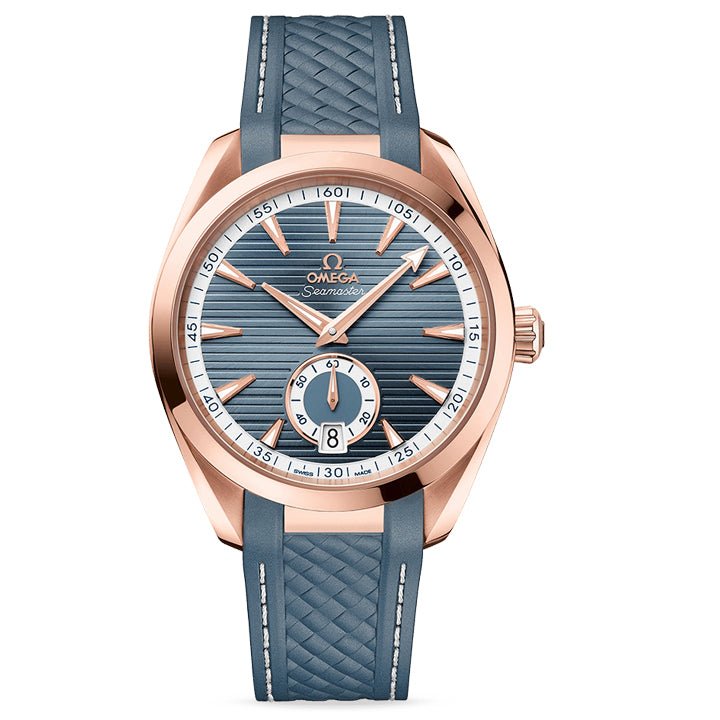 Omega Seamaster Aqua Terra 150M Small Seconds 41mm Sedna™ Gold on Rubber Strap - 220.52.41.21.03.002