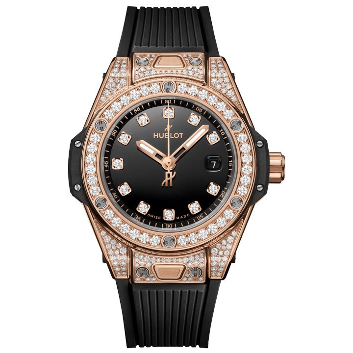 Hublot Big Bang One Click King Gold Diamond Pave 33mm - 485.OX.1280.RX.1604