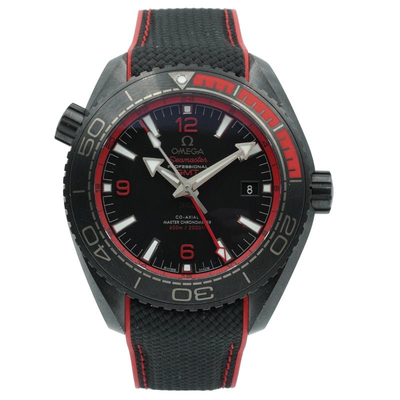 SOLD - Omega Seamaster Planet Ocean 215.92.46.22.01.003 GMT Black Ceramic 46mm