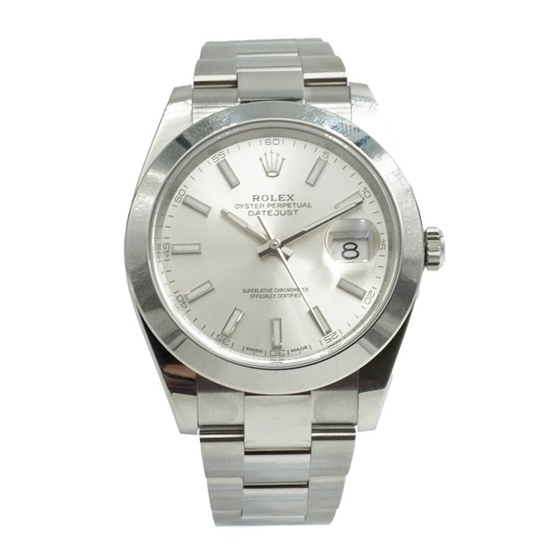 SOLD - 10-5-22 - Rolex Datejust 41 126300 Smooth Bezel Oyster Bracelet B&P '18