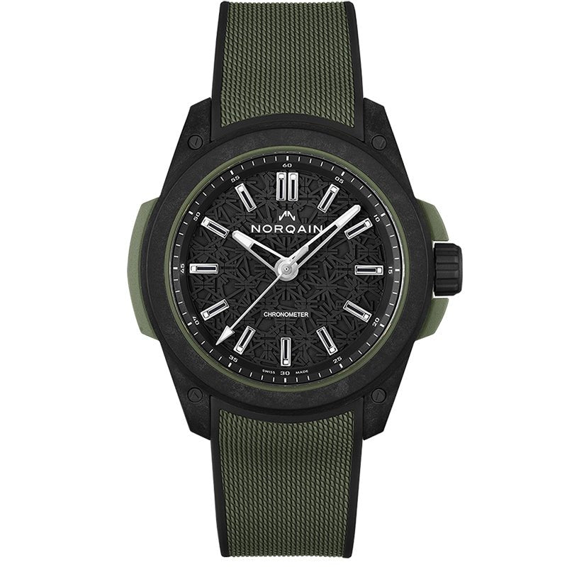 Norqain Wild One Khaki 42mm Khaki Mesh Rubber Strap Watch - N3000.21Q24.B02.R04