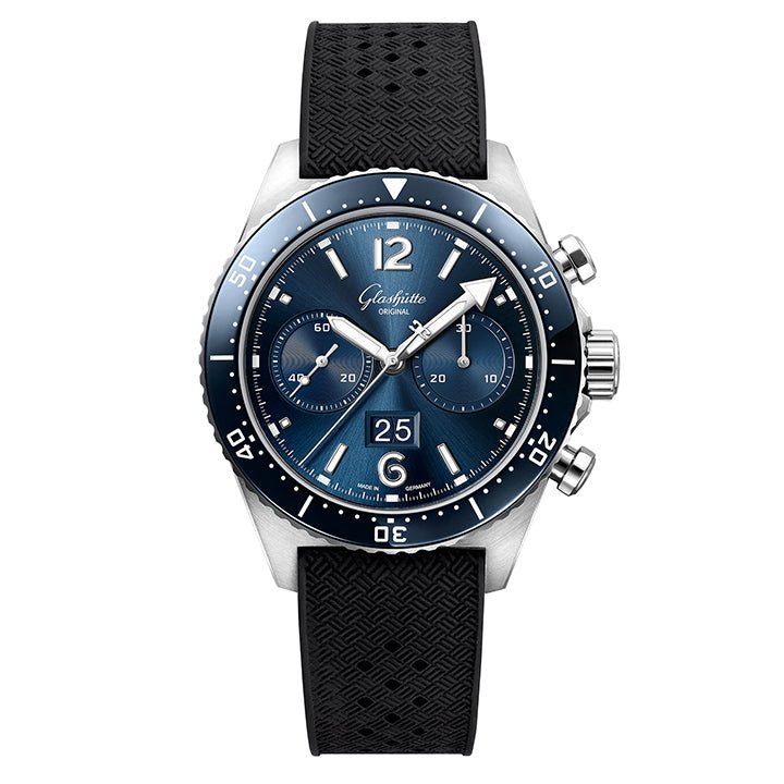 Glashutte SeaQ Chronograph on Rubber Strap - 1-37-23-02-81-33