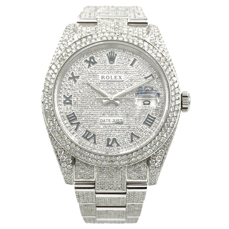 SOLD - Rolex Datejust Flooded Diamond 126300 41mm All Prong Set