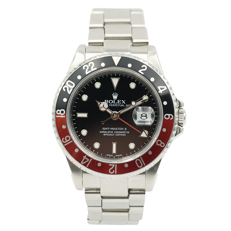 SOLD - 10/28/22 Rolex GMT-Master II Coke 16710 B&P 40mm Circa 2003