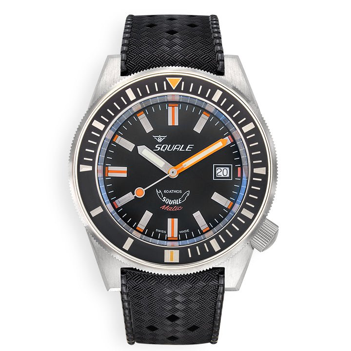 Squale Matic Satin Black Rubber - MATICXSG.HT