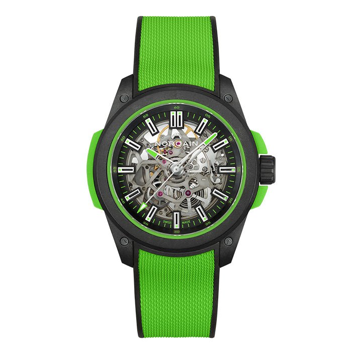 Norqain Independence Wild One Skeleton 42mm Gecko Green- NNQ3000QBE2AS