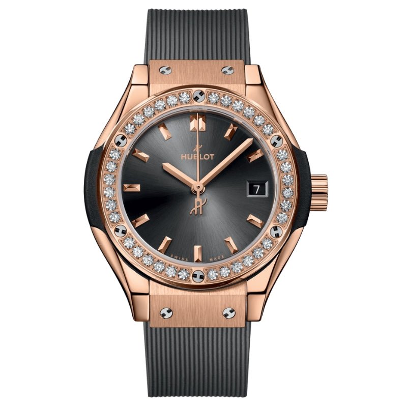 Hublot Classic Fusion Racing Grey King Gold 33mm Diamonds - 581.OX.7081.RX.1104