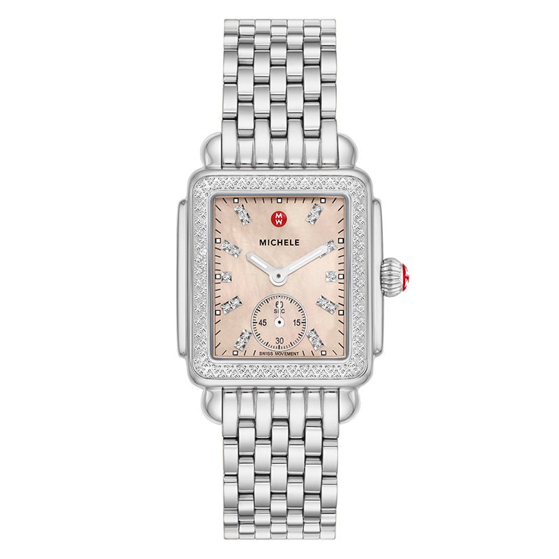 Michele Deco Mid Stainless Steel Diamond Watch - MWW06V000131