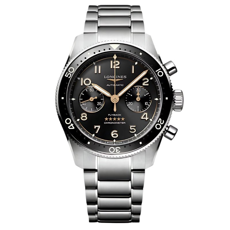 Longines Spirit Flyback Chronograph Black Dial GMT - L3.821.4.53.6