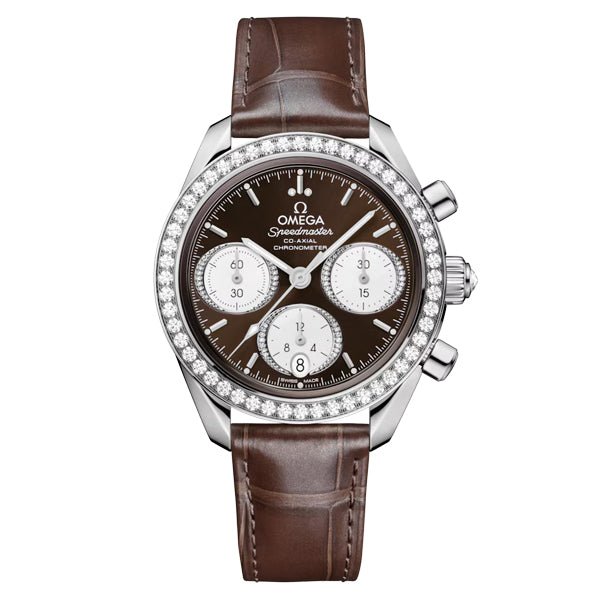 Omega Speedmaster 38, 38mm, Brown on Leather Strap - 324.18.38.50.63.001