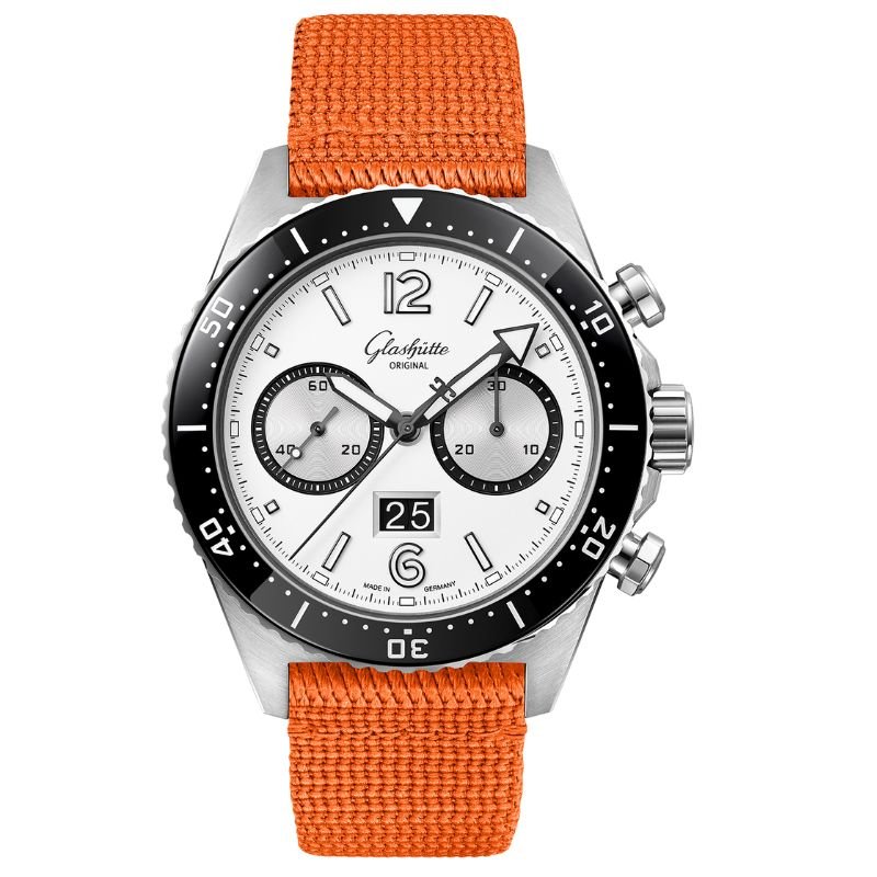 Glashutte Original Novelty SeaQ Black and Silver Fold Fastener Watch - 1-37-23-03-80-36