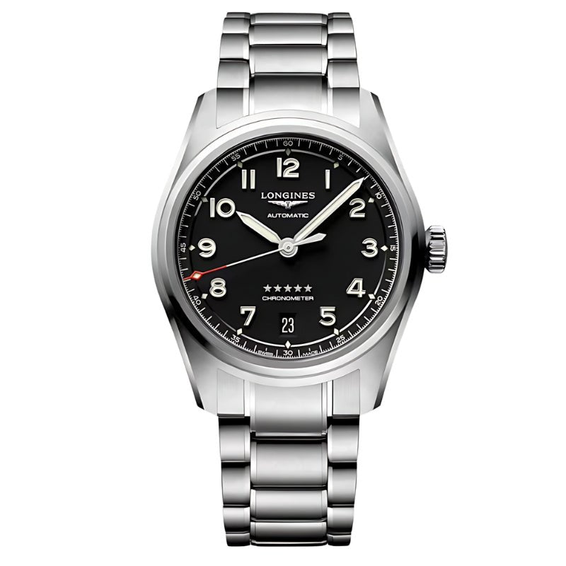 Longines Spirit Stainless Steel Black Dial 37mm - L3.410.4.53.6