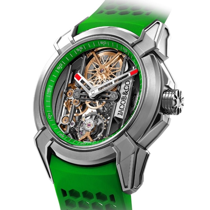 Jacob & Co. Epic X Titanium Skeleton Dial Green - EX110.20.AC.A