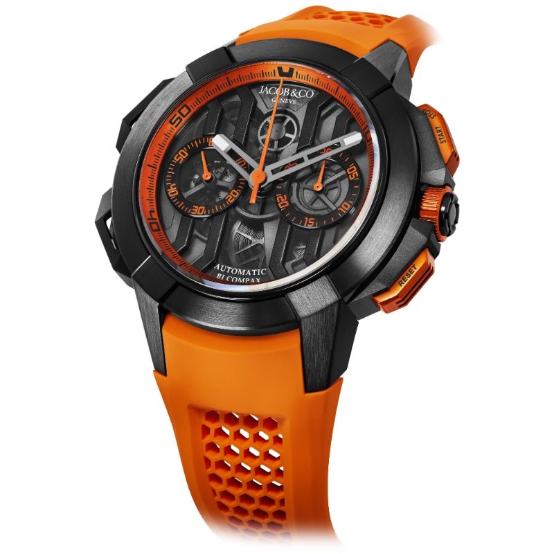 Jacob & Co. Epic X Chrono 44mm Black Titanium Orange - EC430.21.AB.AA.A