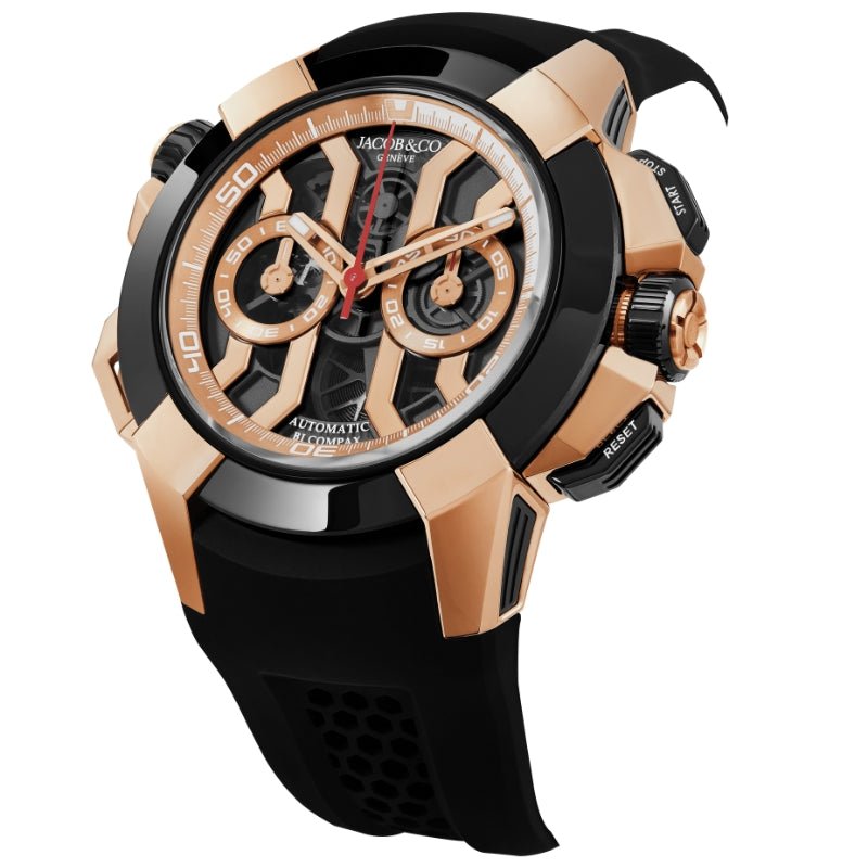Jacob & Co. Epic X Chrono 47mm Rose Gold and Black Ceramic  - EC311.42.PD.BN.A