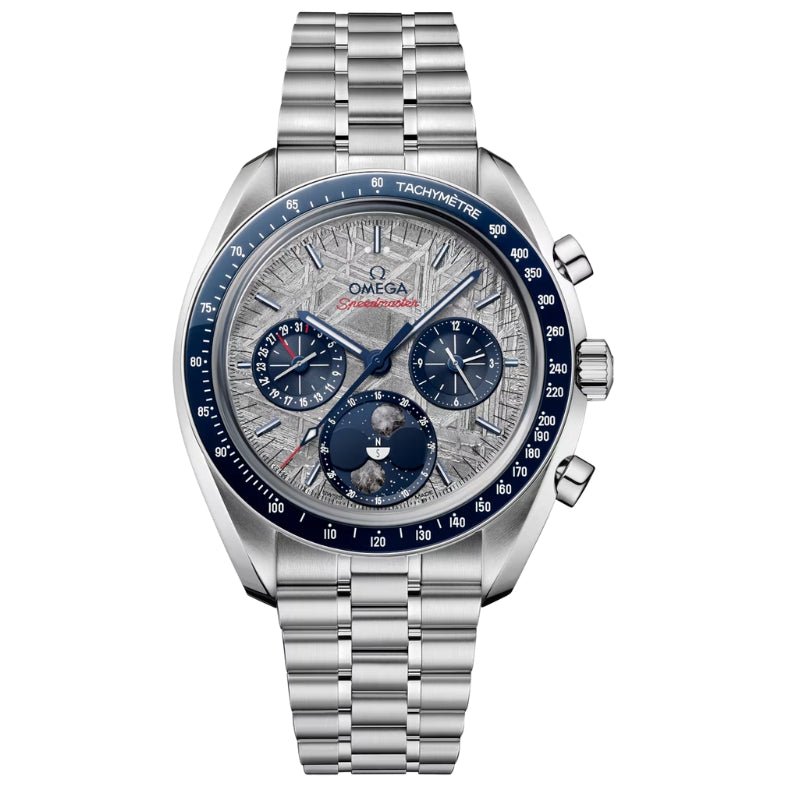 Omega Speedmaster Moonphase Meteorite Silver Dial - 304.30.43.52.06.001