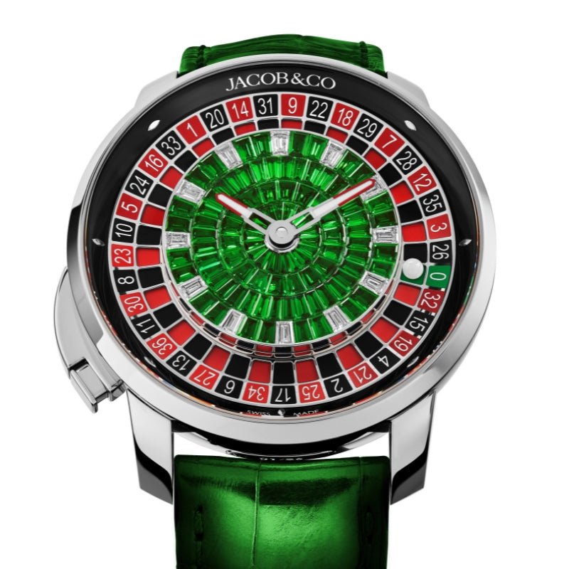 Jacob & Co. Rose Gold Tsavorite Baguette Casino Tourbillon - CA100.30.AB.BC.A